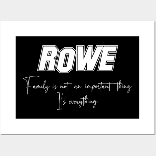 Rowe Second Name, Rowe Family Name, Rowe Middle Name Posters and Art